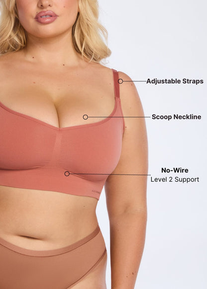 SmoothingSeamless Wireless Scoop Bra